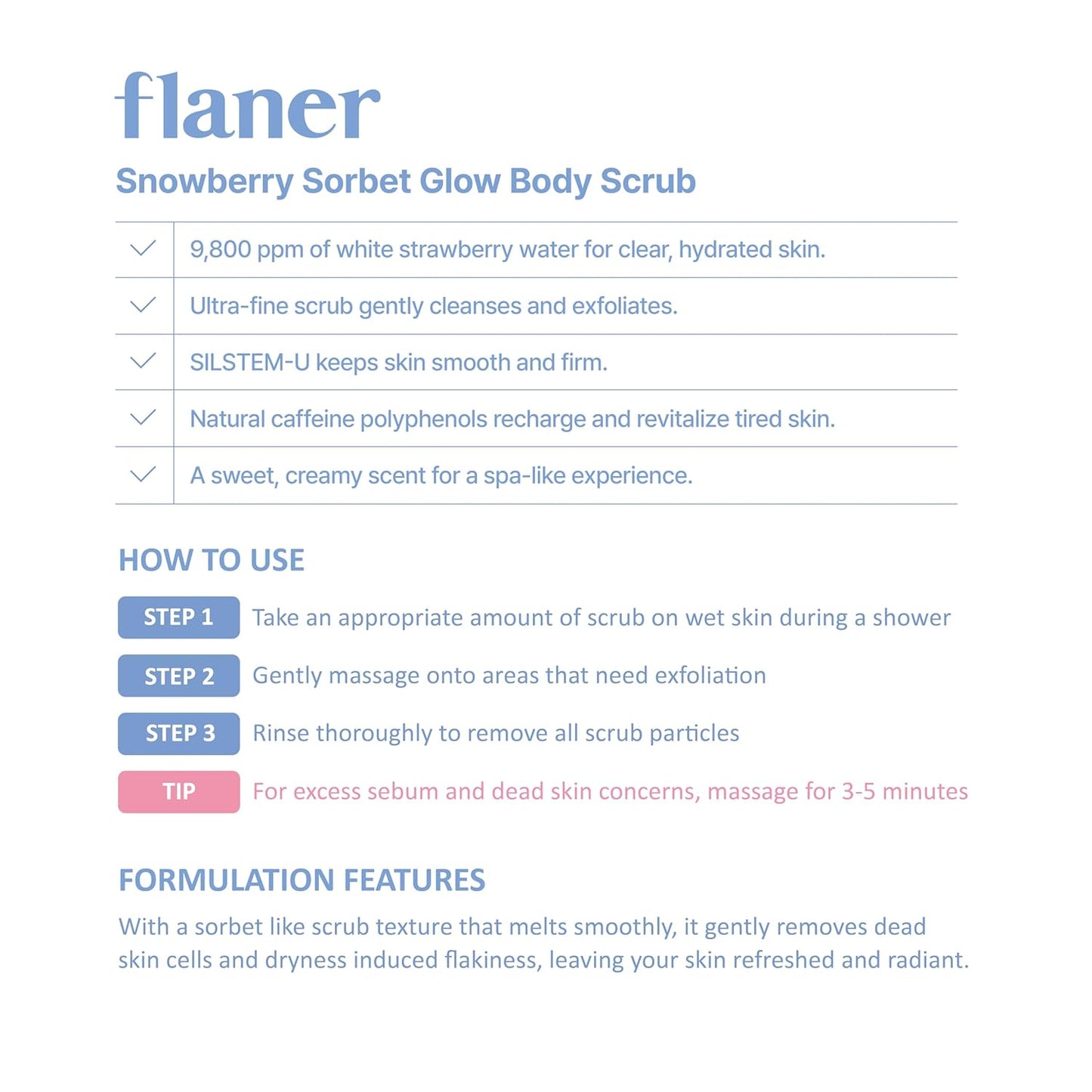 [ Flaner ] Snowberry Sorbet Body Scrub