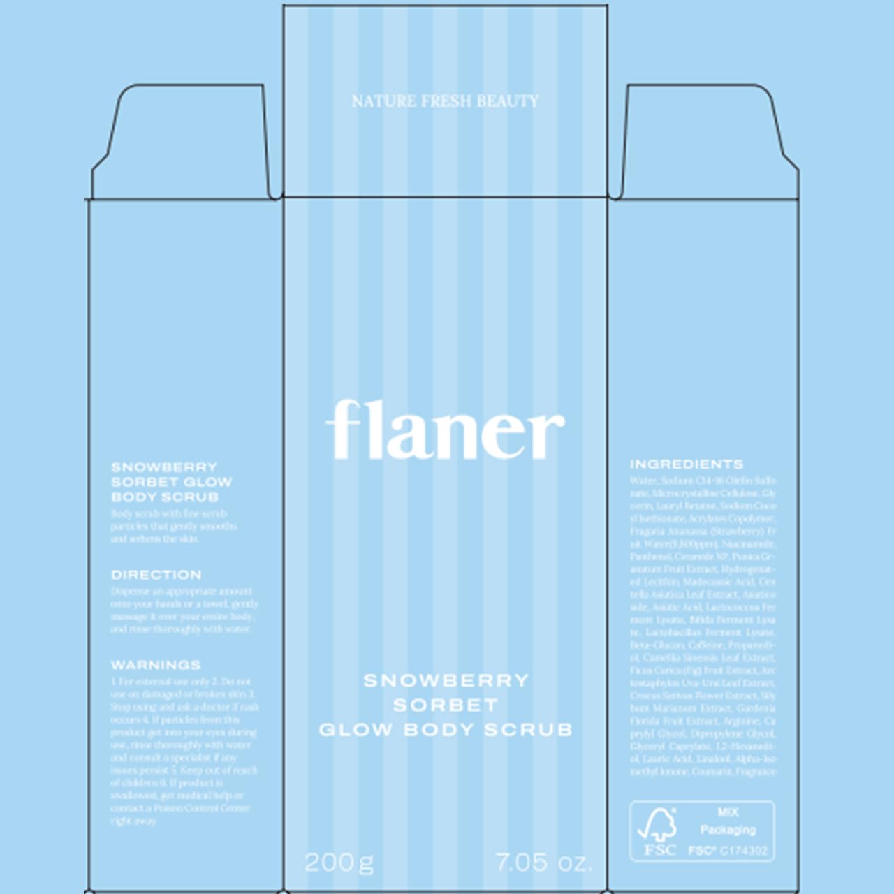[ Flaner ] Snowberry Sorbet Body Scrub